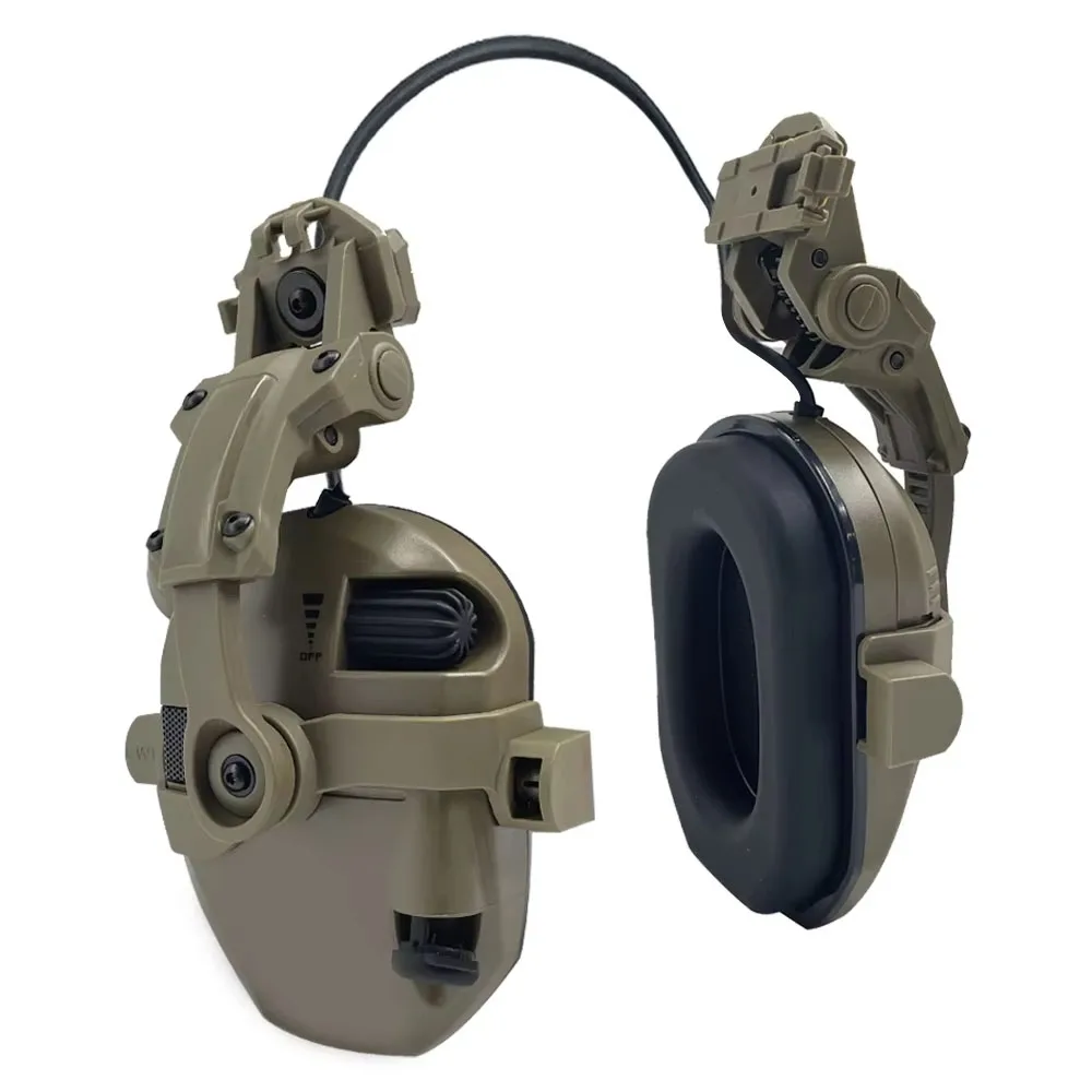 Orejeras de tiro electrónicas con fijación ARC para casco táctico - imagen 3