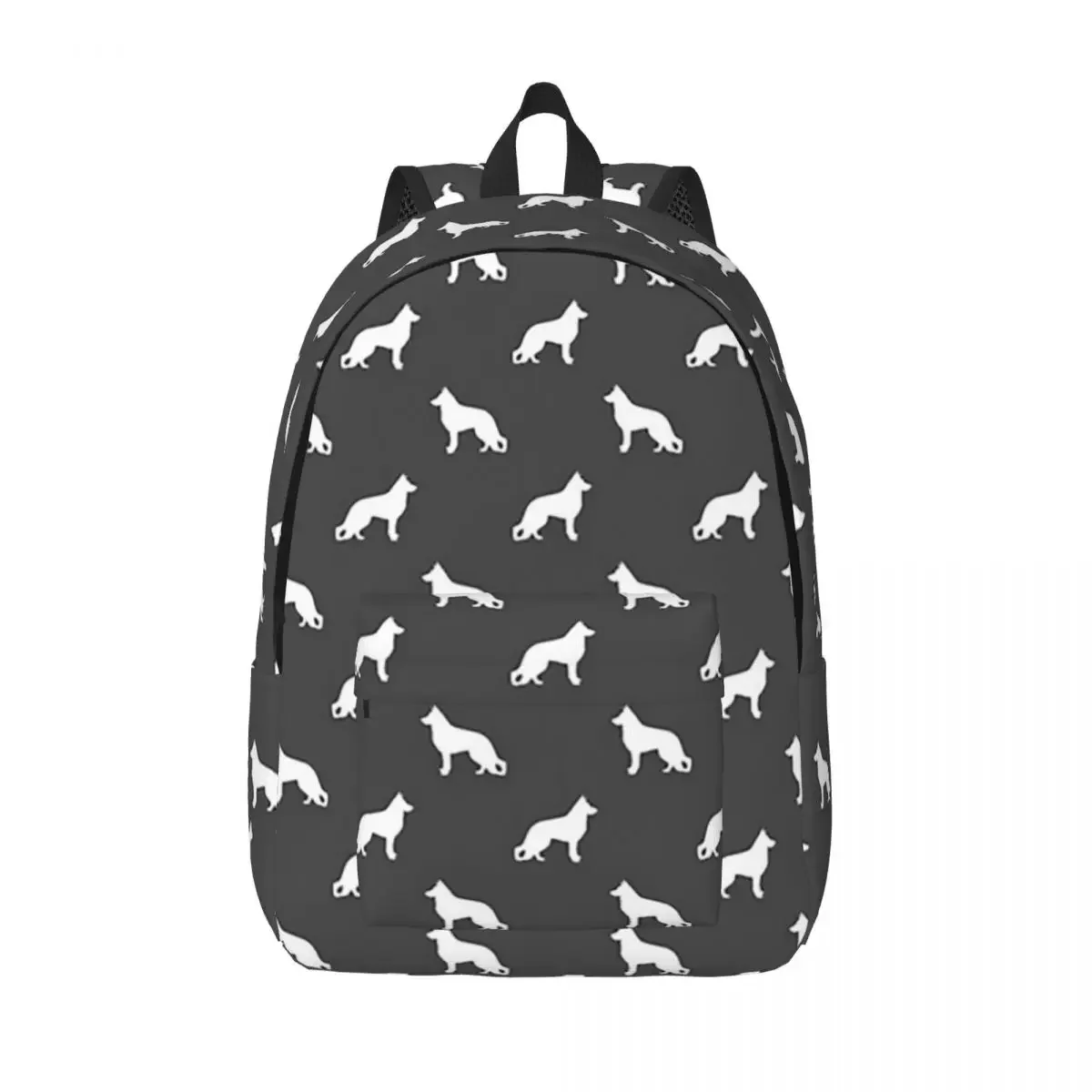 White German Shepherd Dog Teenage Backpack Sports High School Hiking Dog Cute Animal Daypack for Men Women College Shoulder Bag