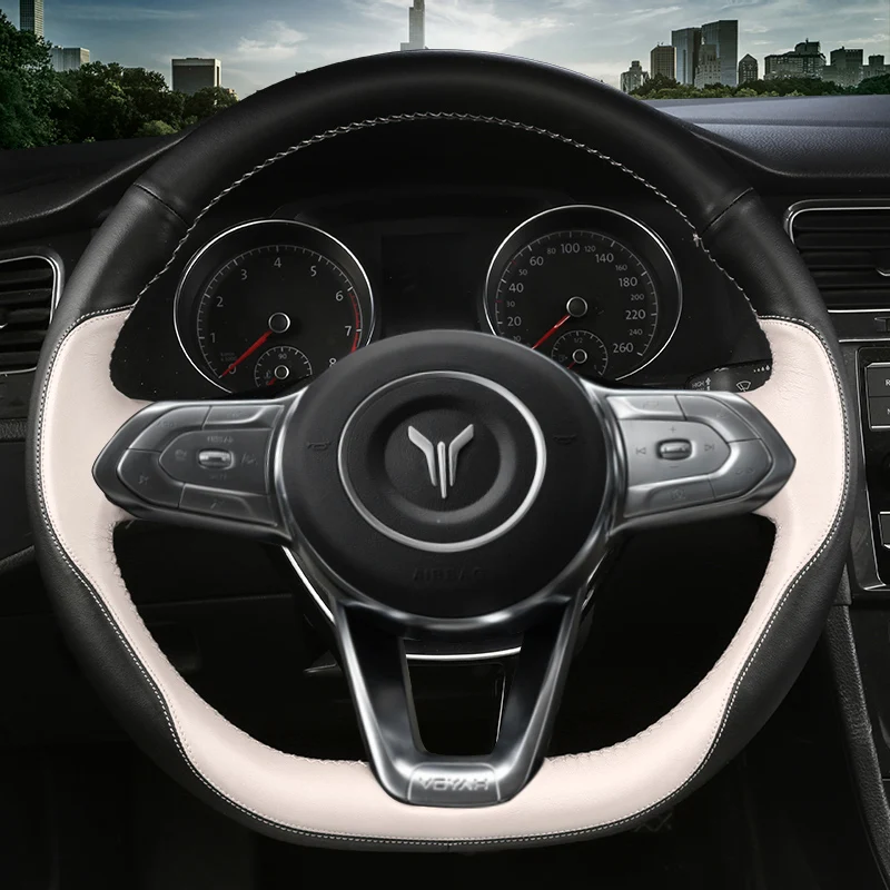 For VOYAH FREE Customized multi style leather hand sewn steering wheel cover for sporty style