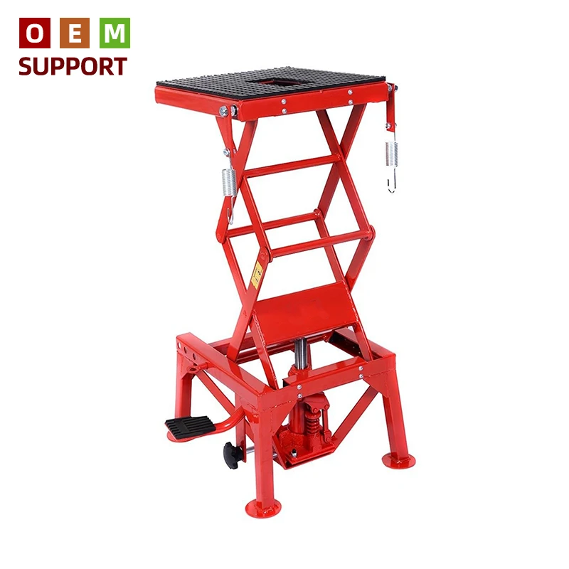 KARLION Universal Motorcycle Dirt Bike Lift Table Scissor Hydraulic Steel Motorcycle Stand Lift Jack Hoist Center