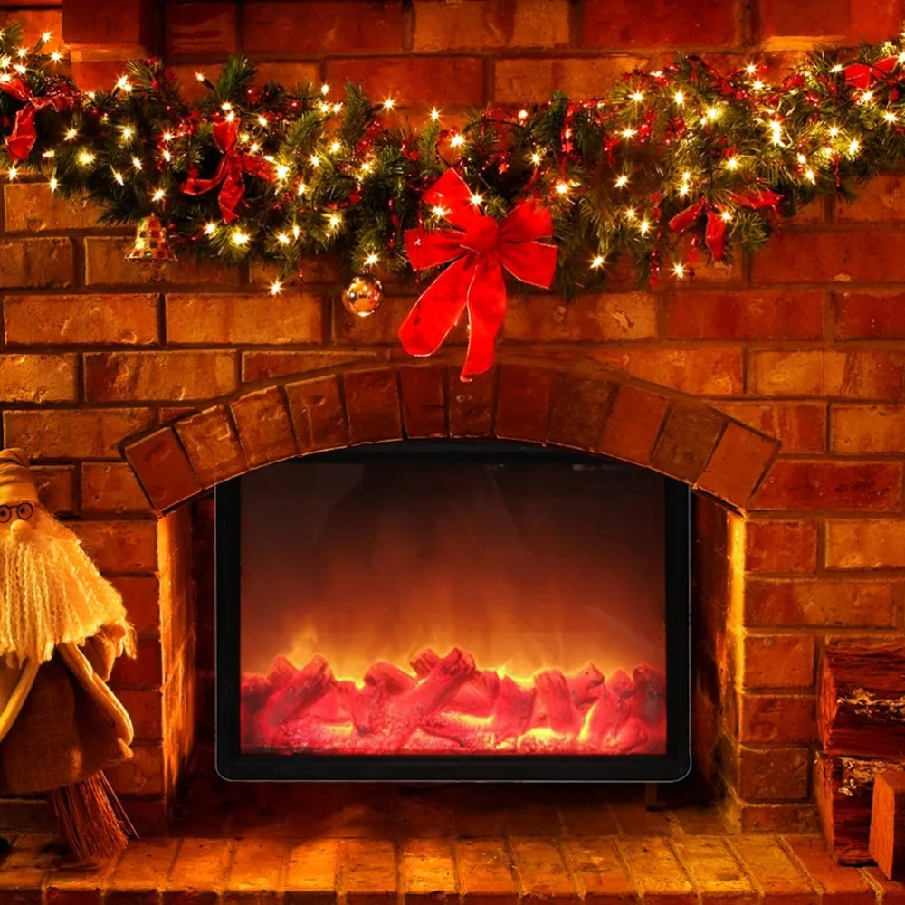 LED Flame Effect Lights Simulated Fireplace Tabletop Design Simulated Fireplace Light Plug-in Christmas Light Lamps