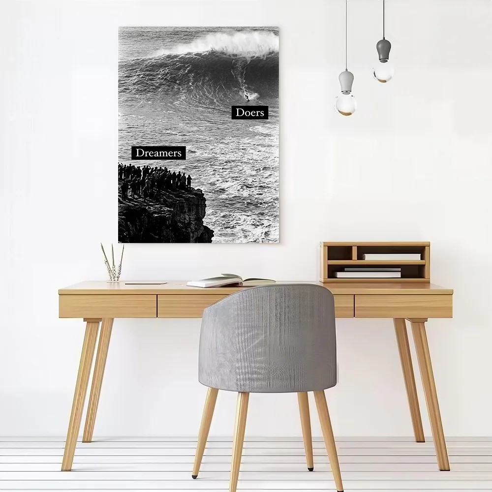 Dreamers Vs Doers Canvas Poster Wall Art Customizable High Quality Printed Picture for Specialty and Themed Home Decor Items