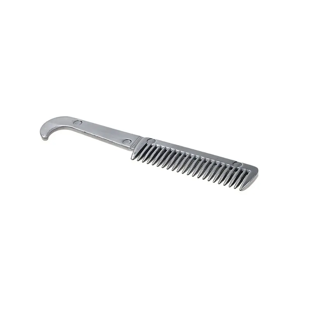 1Pcs New Thickened Tooth Horse Grooming Brush Aluminum Alloy Mane Tail Hair Comb Bristle Riding Brush Horse Cleaning Tool