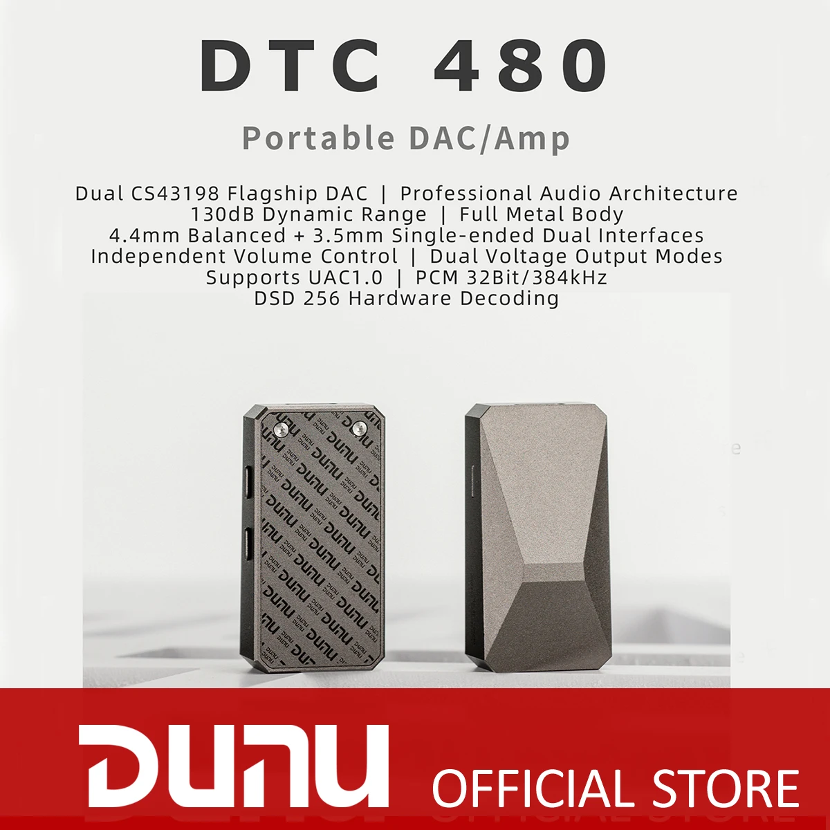 DUNU DTC480 Portable DAC AMP Headphone Amplifier Dual CS43198 chip 