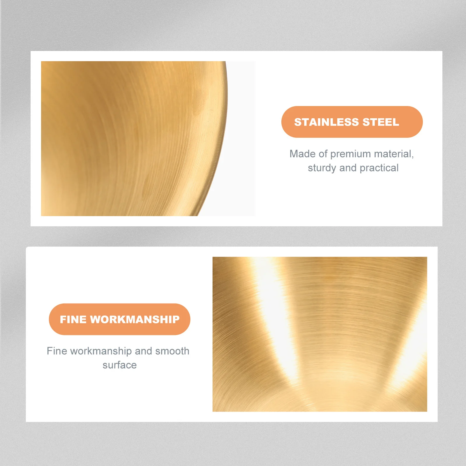 

2Pcs Stainless Steel Salad Bowl Multi-Function Food Bowl Lightweight Portable for Noodles Fruit Rice Mixing Bowls