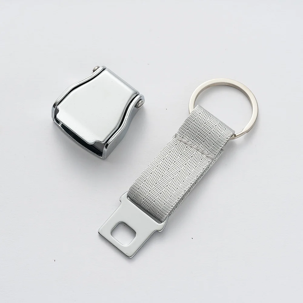 1PC Flight Pilot Travel Bag Airplane Airline Seatbelt Safety Seat Belt Buckle Keychain For Backpack