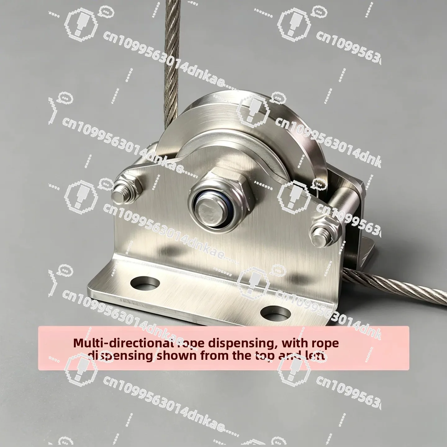 304 Stainless Steel Lifting Hand Winch Fixed Pulley Multi-direction Rope Steel Wire Nylon Rope U-shaped Large Load-bearing Door