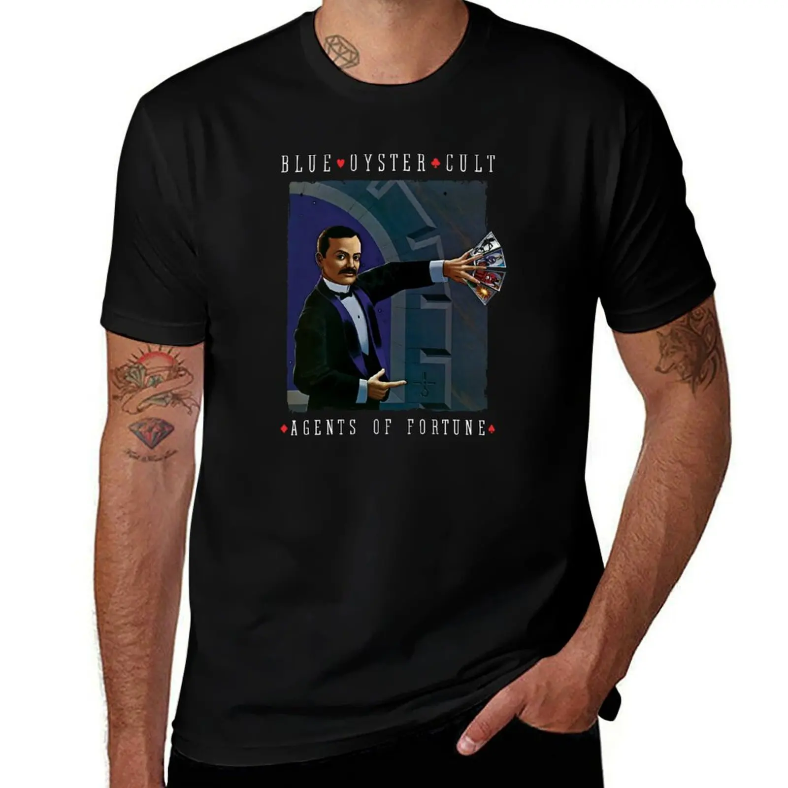 Blue ?yster Cult Agent of fortune T-Shirt Casual Loose Short Sleeve Tee for Men T-Shirt