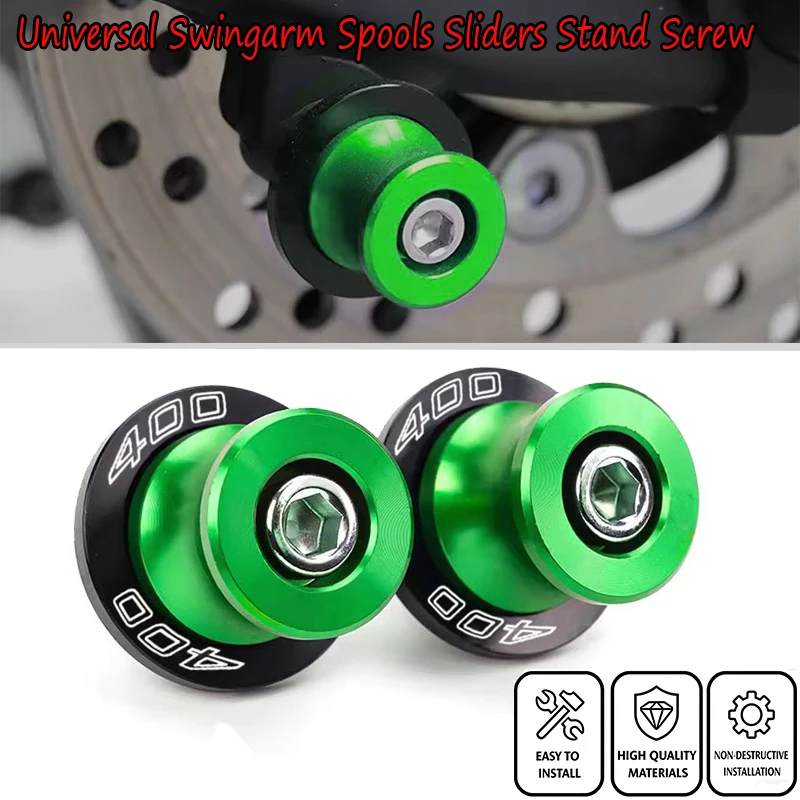 For Kawasaki Z400 Z500 Z 400 500 Ninja400 Ninja500 SE 2019-2024 2023 Motorcycle Aluminum M8 Stand Screws Swingarm Spools Slider