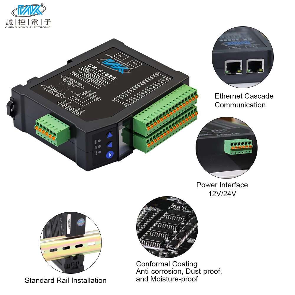 16 Channel Digital Input Output Remote I O Module Modbus TCP Counter Module for PLC Control Automation