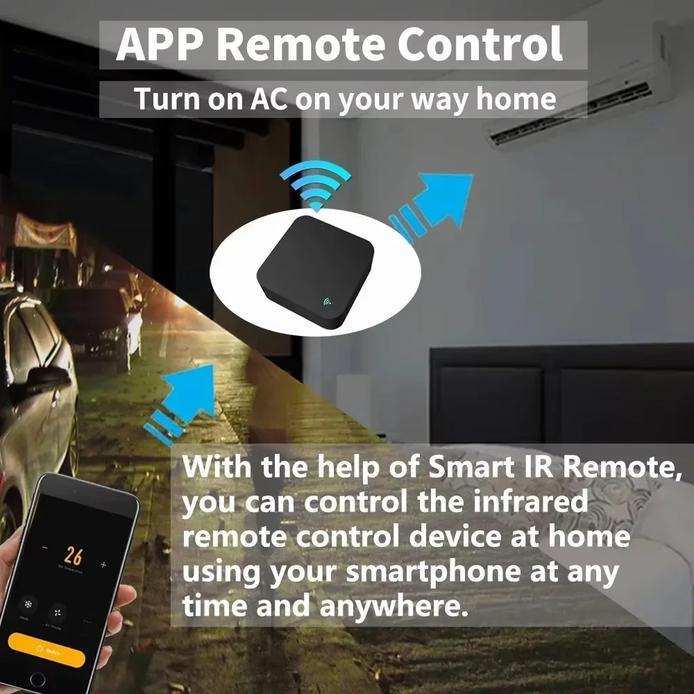 Tuya WiFi IR Remote Control Smart Home Device with Temperature Humidity Sensor Compatible with Google Assistant Alexa