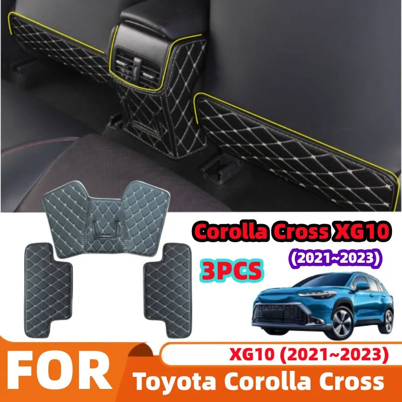 

For Toyota Corolla Cross XG10 2021~2023 Hybrid Car Seat Back Mat From Dirt Mud Scratches Kids Anti Kick Pad Internal Accessories