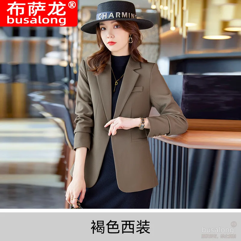 Costume élégant et décontracté pour femmes, Blazer professionnel à manches longues, veste formelle, vêtements de travail, nouvelle collection 8821