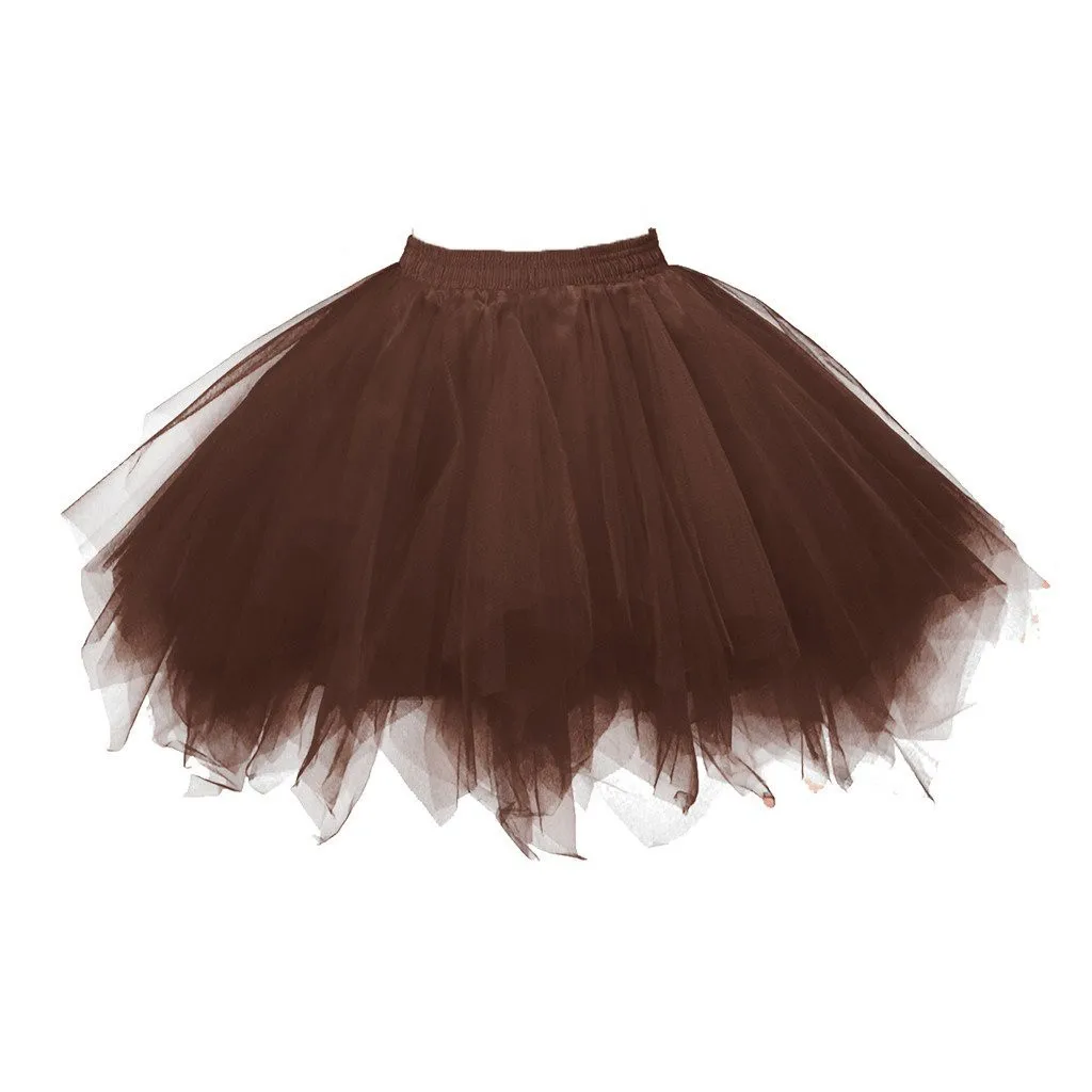 For Women Tulle Petticoat Skirts Elastic Adult Pink Tutu Skirt Women Skirts Tutu Princess Fashion Ballet Black Tutu Fluffy Skirt