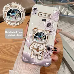 Quicksand Bear Astronaut Phone Holder Case For Samsung Galaxy Note 9 Shatterproof Camera Protection Galaxy Note9 Soft Back Cover
