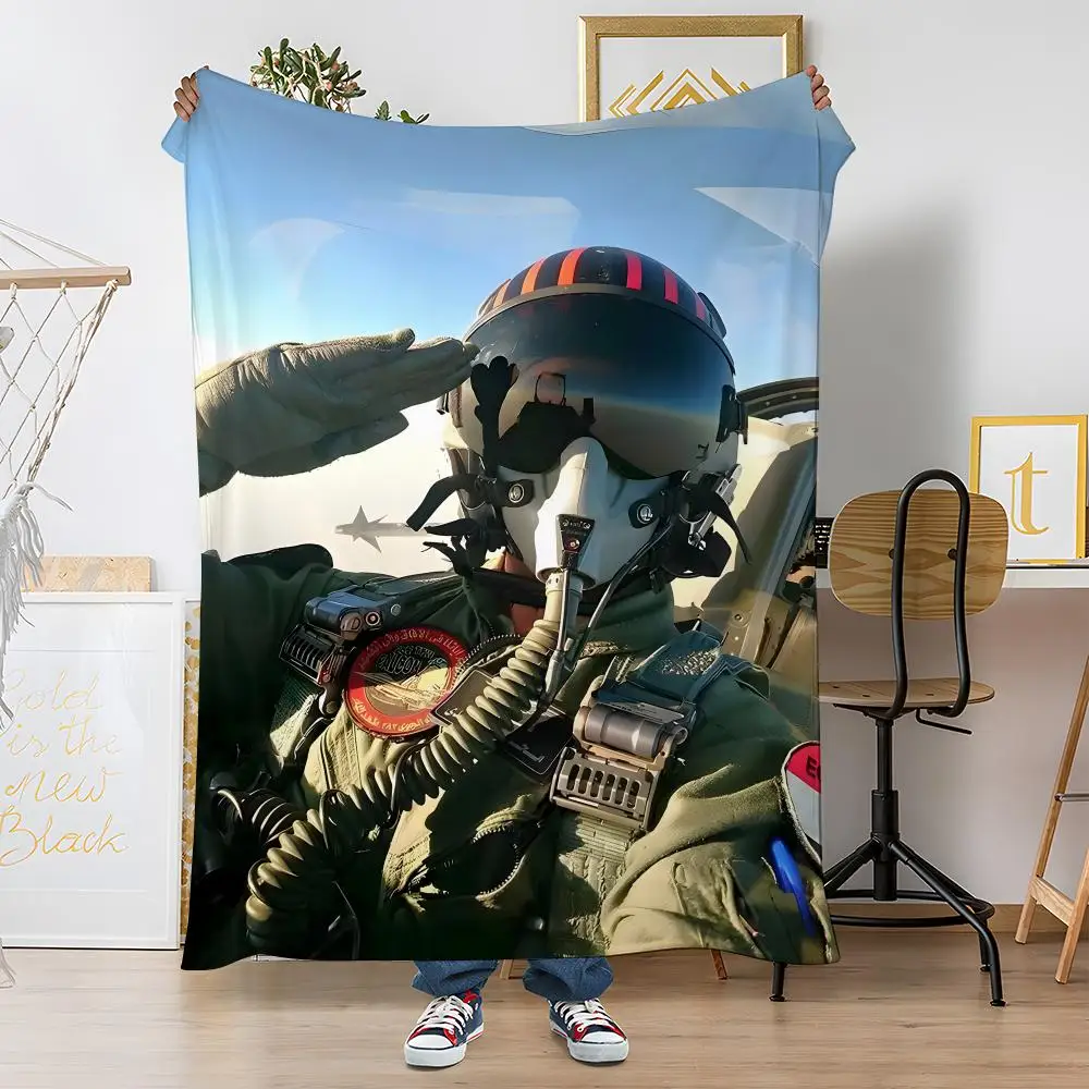 Top GunS Throw Soft Coral Fleece Blanket 310gsm Fluffy Warm Throw for Sofa Bed Couch Bedroom Decor