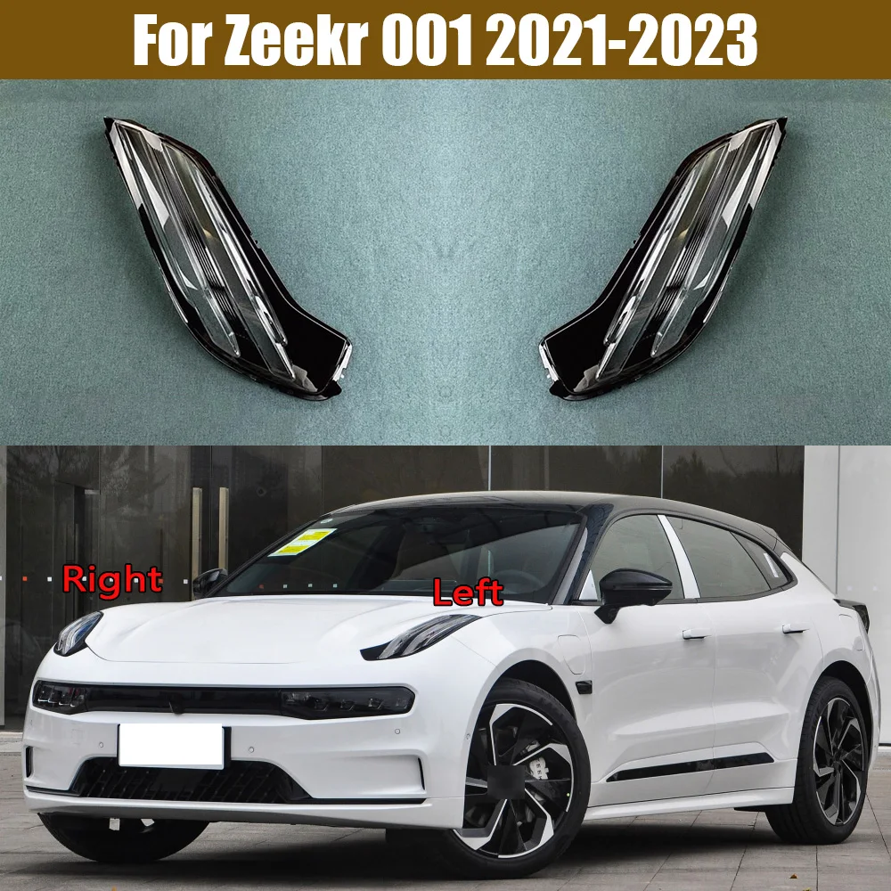 For Zeekr 001 2021 2022 2023 Front Headlamp Cover Transparent Mask Lamp Shade Headlight Shell Lens Auto Replacement Parts