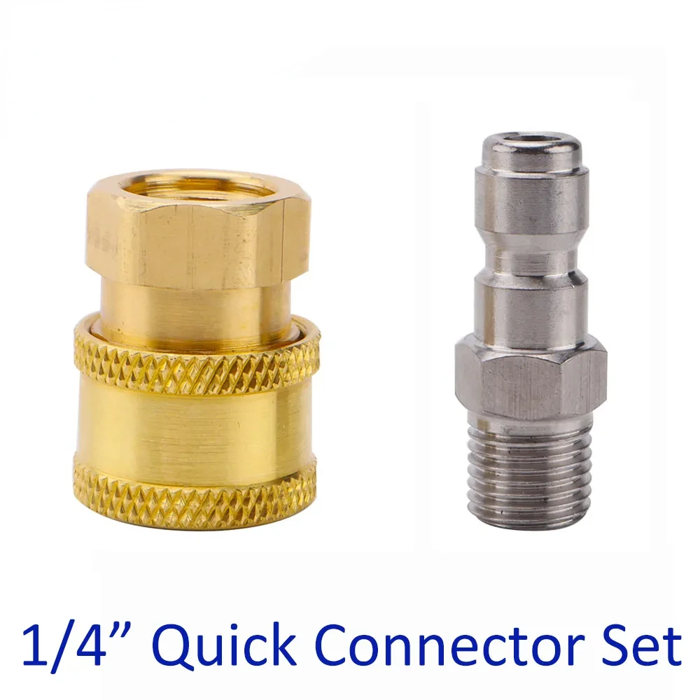 

Pressure Washer Quick Connector 1/4" High Pressure Car Washer Quick Disconnect Fitting 1/4" Brass Adapter