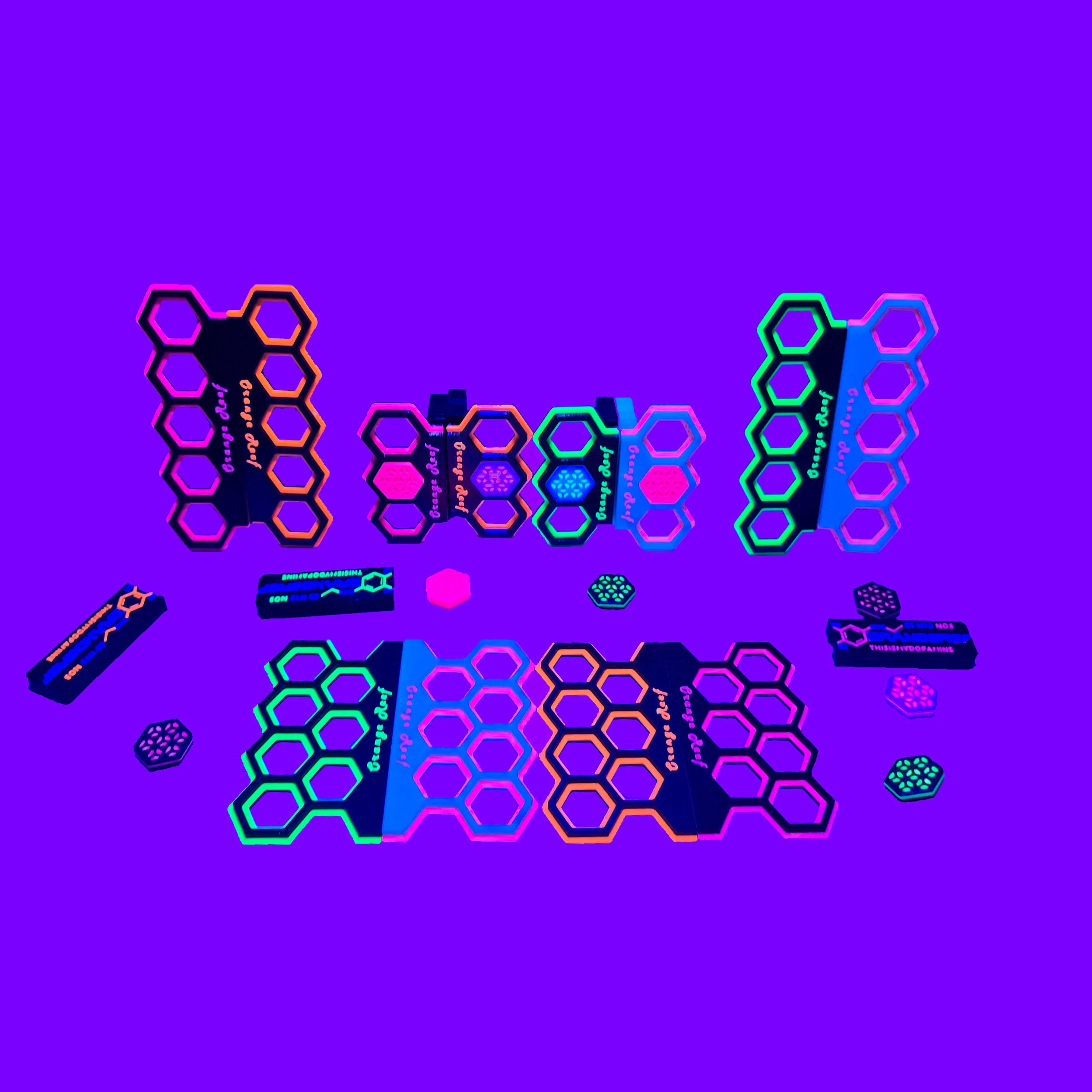 Aquarium Landscaping Fluorescent Coral Bracket with Magnetic Attraction Luminous Fragment Propagation Rack 3D Printed Bracket