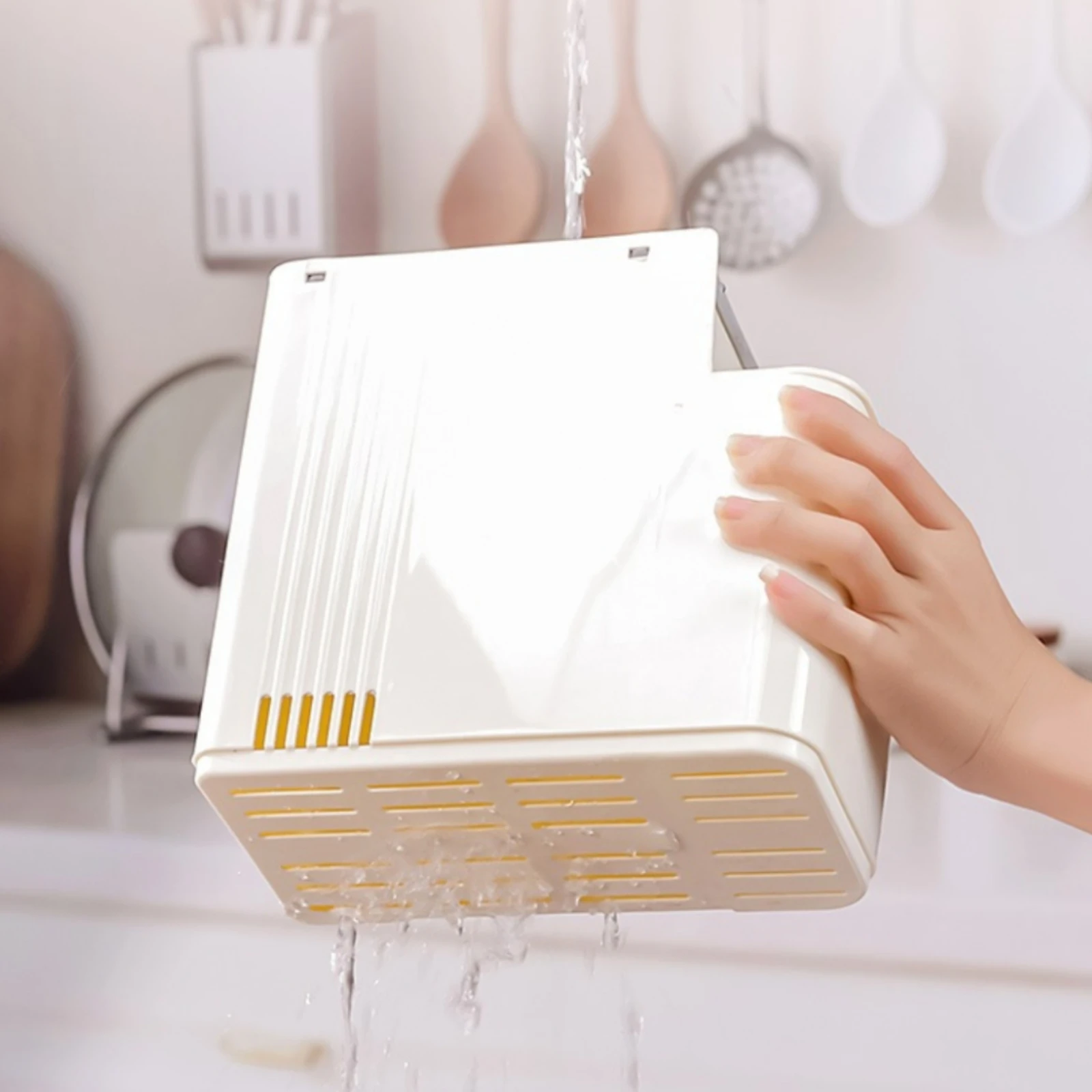 Blade Holder with Utensil Compartment Allall-in-One Wall Blade Rack Wall-Mounted Utensil Rack Compact Cutlery Organizer Adhesive