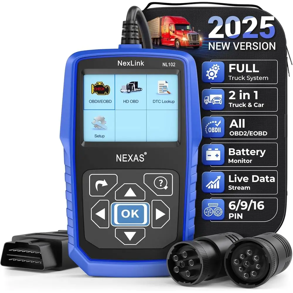 

Heavy Duty Truck Scanner NL102 Full System Diesel Truck Scan Tool for Cummins, Isuzu, Freightliner, Caterpillar, Detroit, Peterb