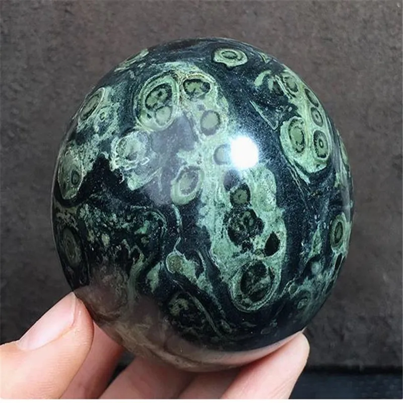 Handmade Polished Kambaba Jasper Sphere Green Crystal Malachite Rock Ornament Decorative Gemstone