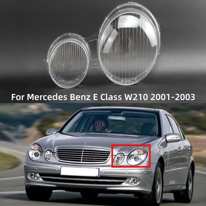 

Для Mercedes Benz E Class W210 2001 2002 2003 E200 E240 E320 E430 Крышка объектива фар автомобиля Абажур для лампы Крышка объектива
