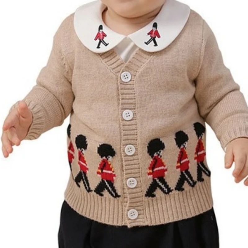 Spanish Baby Boys Clothes Children\'s Sweater Cardigan Baby Wool Cartoon Sweater Kids Winter Sweaters Christmas Boys Clothes