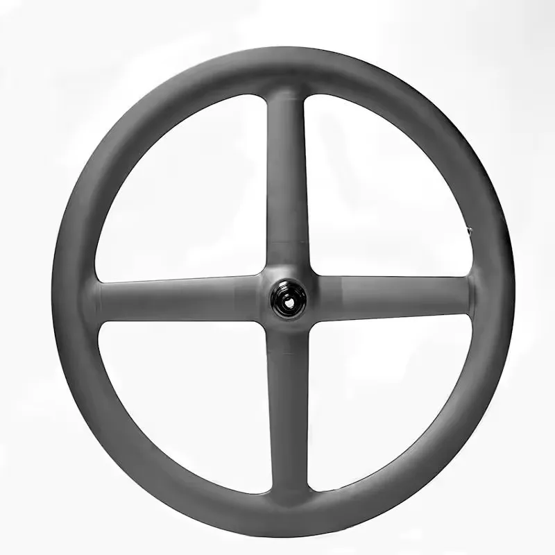 700c 4 Spokes Wheelset Clincher Tubular For Road TT Bicycle Track Triathlon Time Trial Carbon Wheels Disc V Brake 36T
