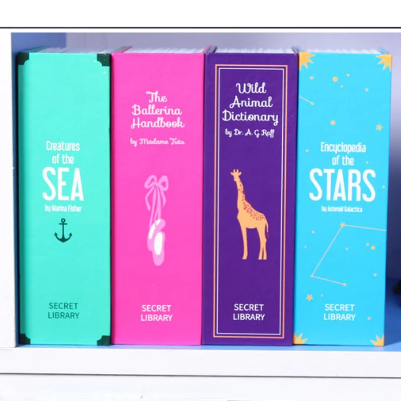 Modern Simulation Book Hidden Safety Lock Cash Money Jewelry Cabinet Size Bookcase Storage Box