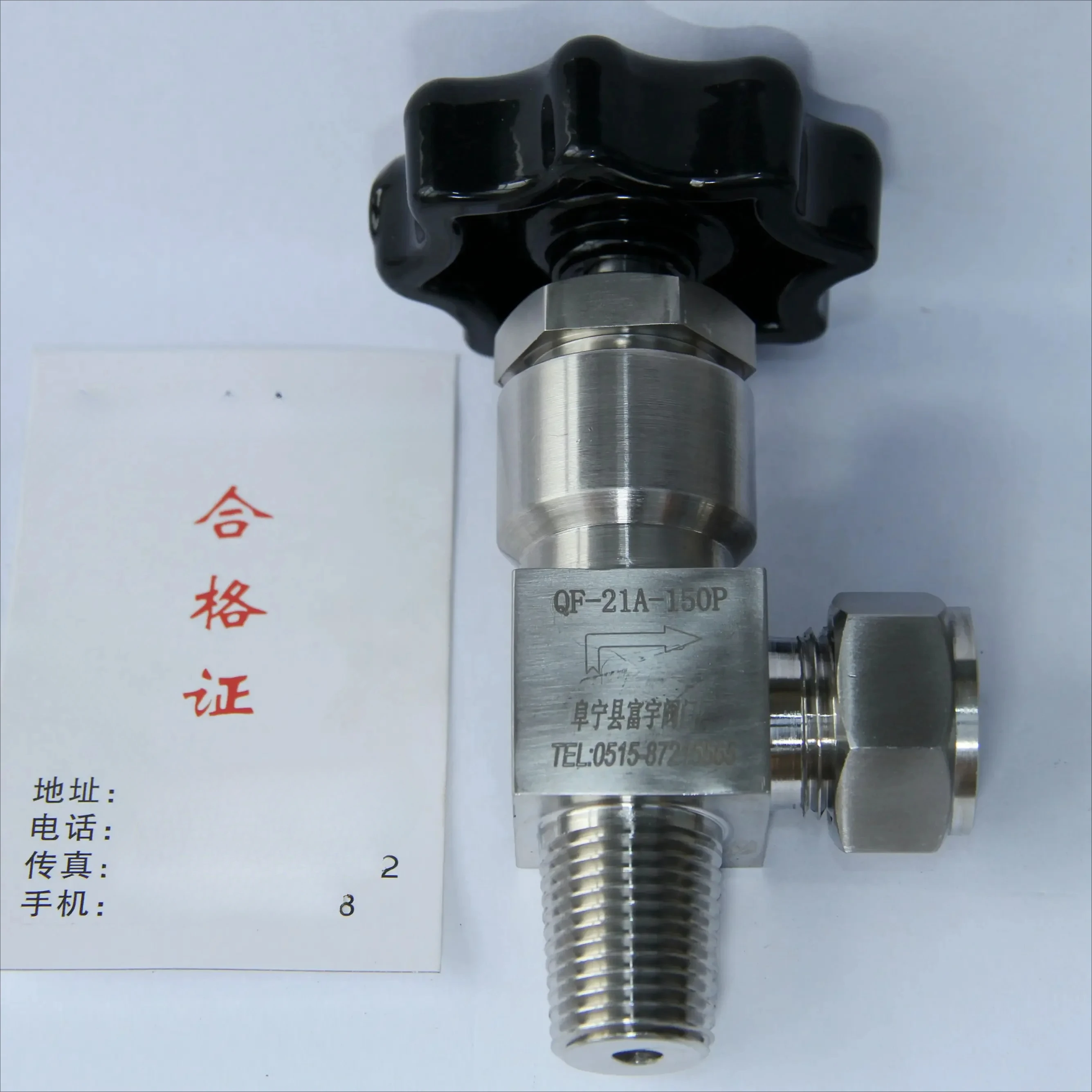 Stainless Steel Diaphragm Cylinder Valve Gas Cylinder Valve QF-21A-150P