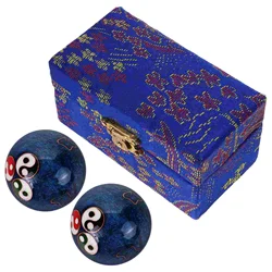 2 Pcs Fitness Handball for Hands Pouch Enamel Chinese Balls Therapy Boading Women Miss