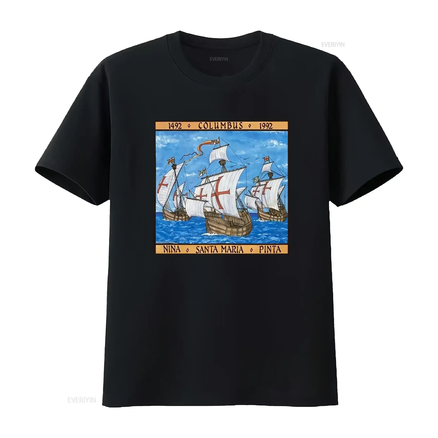 Columbus T Shirt XL 90s Christopher Nina Santa Maria Pinta Colonizer Explorer vintage Washed Comfortable Casual