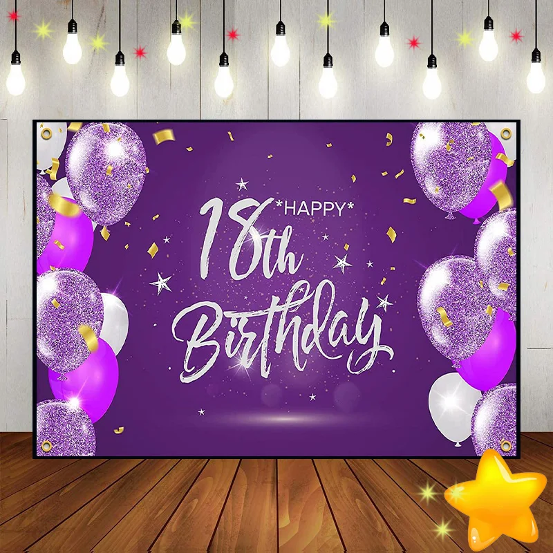 18th Decoration Birthday Background Boy Photography Backdrops Game Custom Backdrop The Breath of Youth Photo Balloon Prince Girl