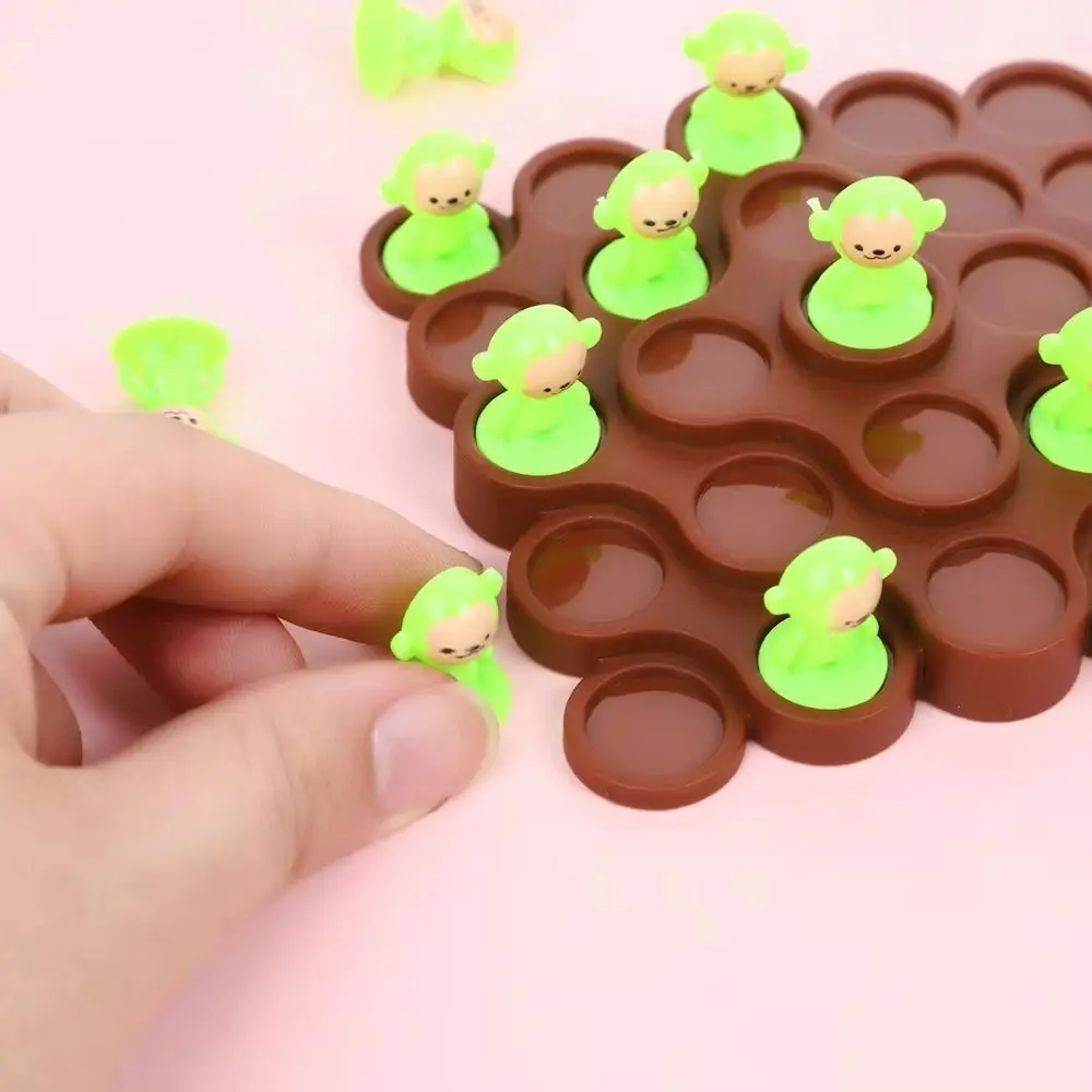 Stackable Mini Monkey Balance Tree Balancing Plastic Montessori Math Random Color Desktop Toys Interaction Tabletop Game