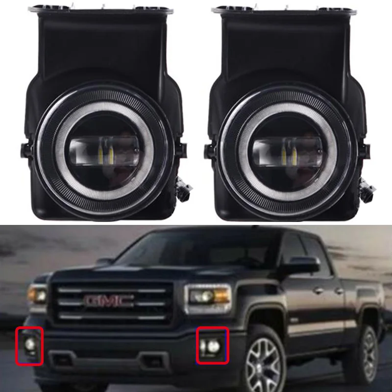 

1pair 15W/20W LED Fog Light Front Bumper Driving Fog Lights ABS For 03-06 GMC Sierra1500/2500/3500 Bumper Fog Lamp
