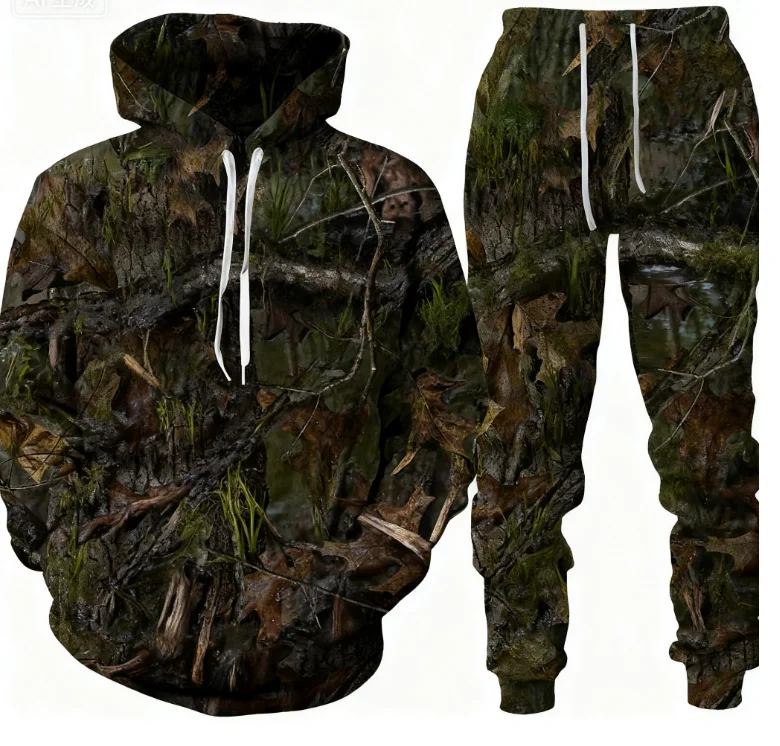 

Hot Camouflage Hunting Animal 3D Print Hoodie Sweatshirt Men's Tracksuit 2 Piece Set Sportwear Men Women Unisex Jogging Suits
