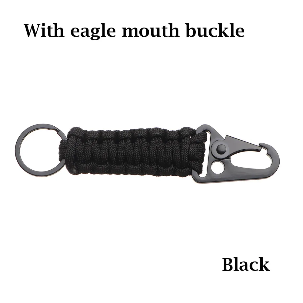Outdoor Schlüsselbund Ring Camping Karabiner Militär Paracord Schnur Seil Camping Überleben Kit Notfall Knoten Flaschenöffner Werkzeuge