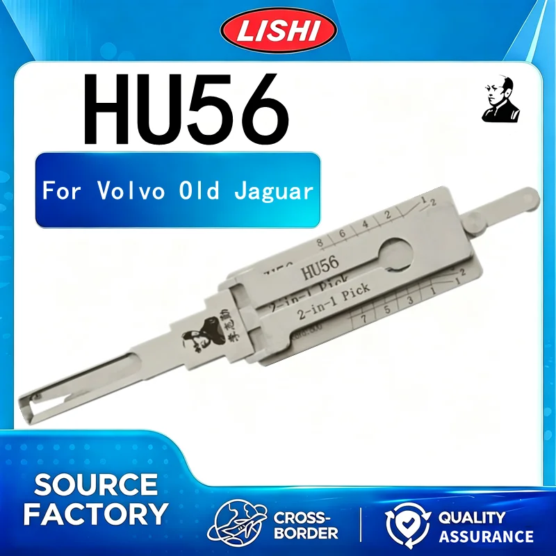 LISHI HU56 2-in-1 Pick & Decoder Locksmith Tool Lock Reader Opener for Volvo Old Jaguar Auto Lock Repair