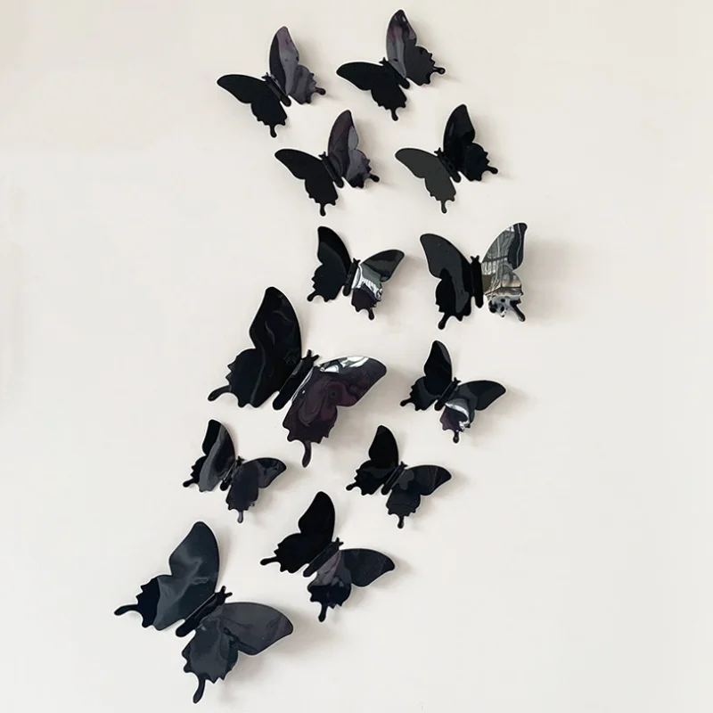 Three-dimensional Simulation Butterfly Wall Stickers Plastic PVC Creative DIY Decoration Festival Wedding Refrigerator Stickers