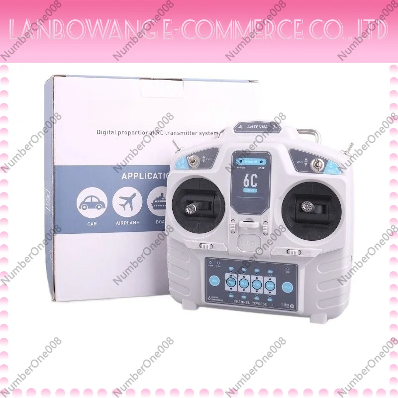 Microzone MC6C Mini 6CH Remote Controller with Receiver Upgraded Version for Fixed Wing RC Airplane Drone