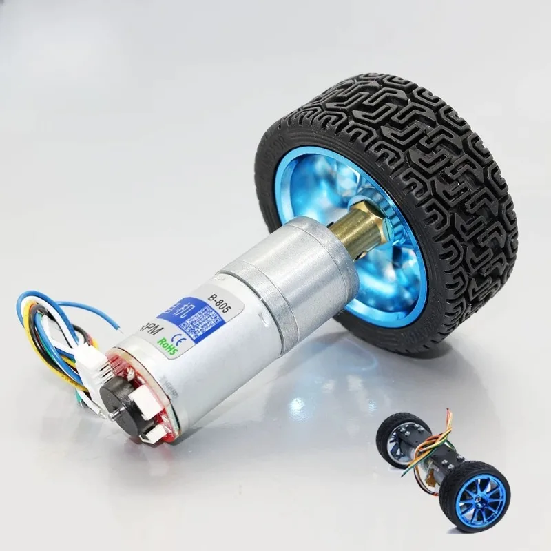 JGA25-370 DC geared motor, encoder can measure speed, steering robot, tracking balance trolley