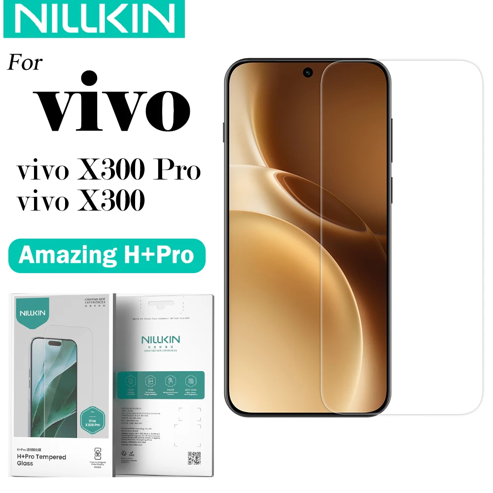 NILLKIN для vivo X300 Pro x300 H + Pro Series, закаленное стекло, 9H, противовзрывная защитная пленка для экрана