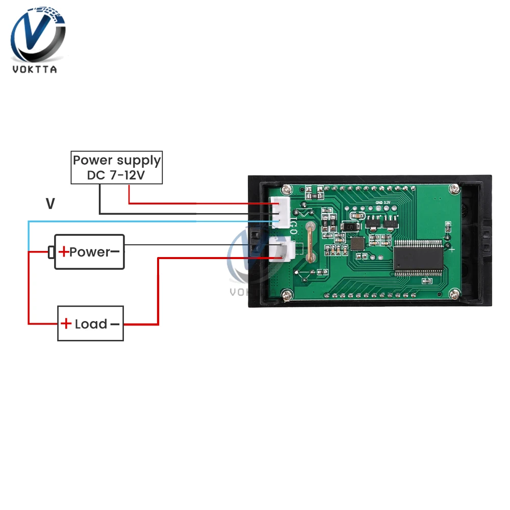 DC 0-100V 10A Tester di tensione e corrente LCD Voltmetro digitale Amperometro Wattmetro ad alta precisione Misuratore di potenza Tester rilevatore di volt