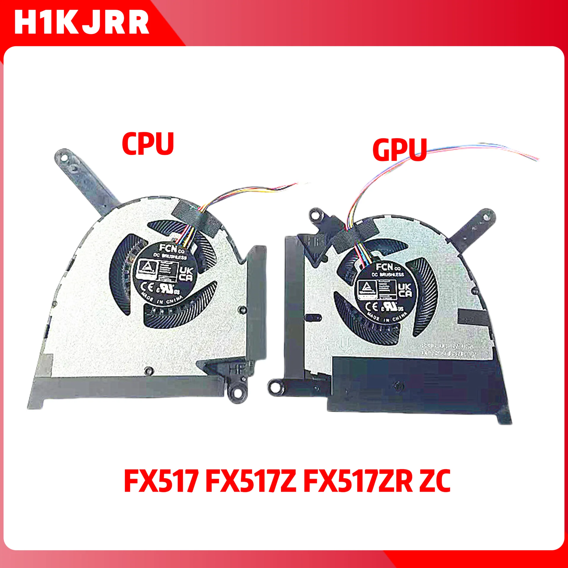 Оригинальный вентилятор охлаждения процессора и графического процессора для ASUS FX517 FX517Z FX517ZR ZC Chosen AIR 2022, вентилятор 5 В 12 В