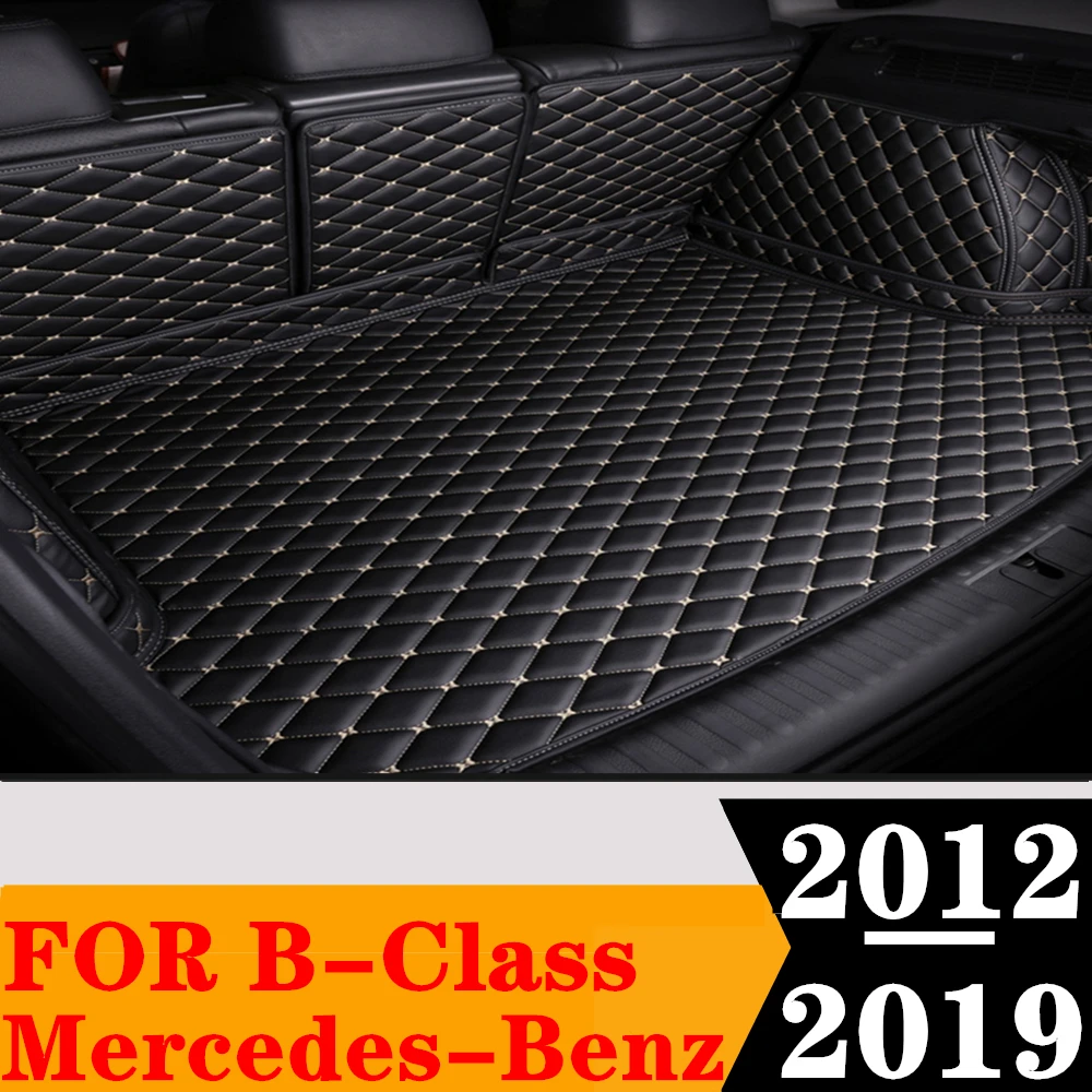 Custom Full Set Car Trunk Mat For Mercedes-Benz B Class 2019 2018 2017 2016 2015 2014 2013 2012 Rear Cargo Liner Tail Boot Pad