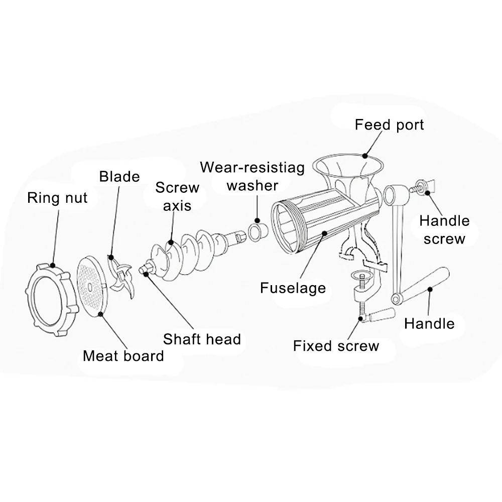 

Vegetable Chopper Kitchen Tool Sausage Stuffer Household Grinder Handheld Manual Meat Grinder Food Processor Multifunction