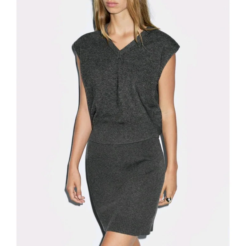 우아한 출퇴근 스타일 A라인 미니스커트 중간 허리 짧은 길이 폴리에스터 섬유 스탠다드 핏 가을 컬렉션 여성 패션