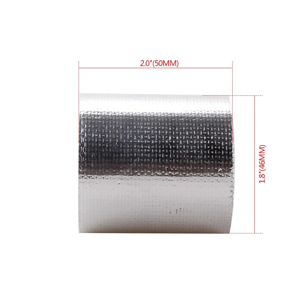 RASTP-New 2\'\' /5M Thermal exhaust Tape Air Intake Heat Insulation Wrap Tape Exhaust Heat Wrap Roll Heat Shield Tape RS-CR1016