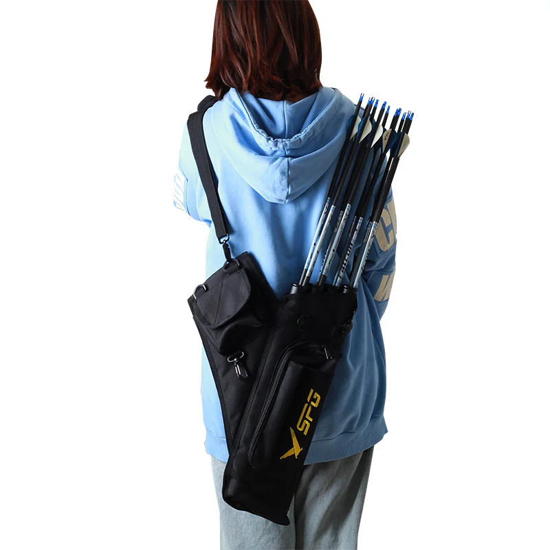 51cm Outdoor Archery Four-Tube Quiver, Shoulder And Waist, Competitive Bow And Arrow Large-Capacity Quiver